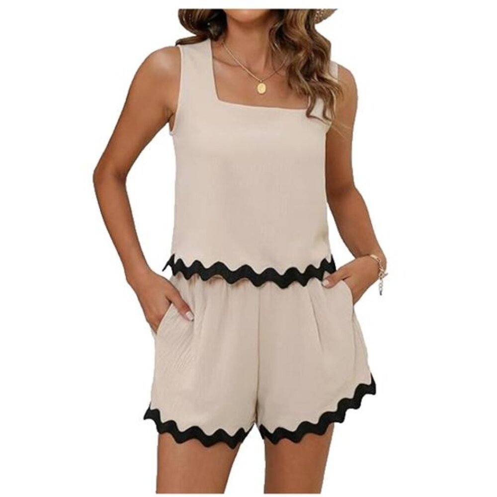 NEW Blooming Jelly Womens Two Piece Set Beige S